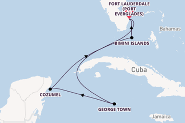 Western Caribbean from Fort Lauderdale (Port Everglades), Florida, USA with the Celebrity Reflection