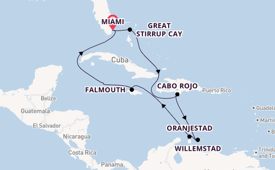 Caribbean vanaf Miami, Verenigde Staten met de Norwegian Jewel