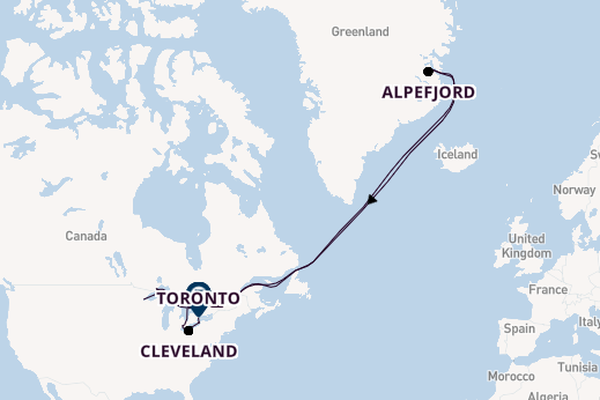 Arctic Ocean from Duluth, Minnesota, United States with the Viking Octantis