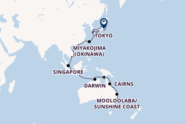 Japan from Sydney, Australia with the Azamara Pursuit