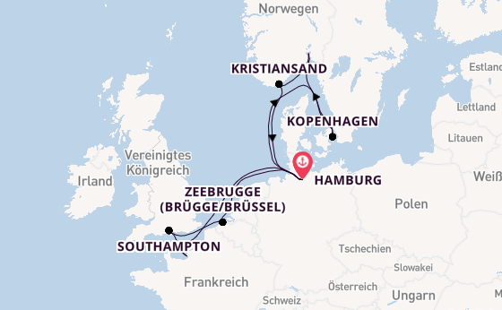 Norwegen ab Hamburg auf AIDAnova