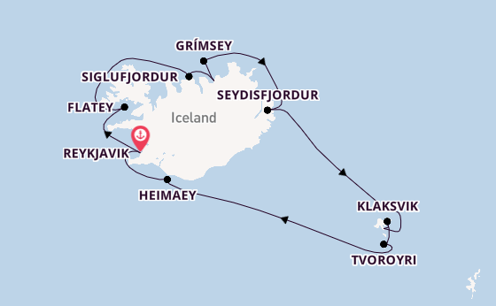 Arctic from Reykjavik, Iceland with the Seabourn Pursuit