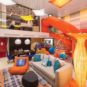 Come aboard the Symphony of the Seas and discover one of 160 cabin categories on a total of 15 decks that can accommodate 6680 passengers. Choose your dream cabin and feel at home on board the Symphony of the Seas!