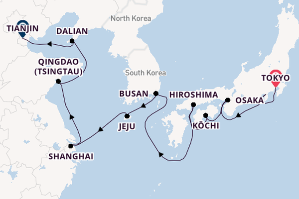 Japan from Tokyo, Japan with the Viking Yi Dun
