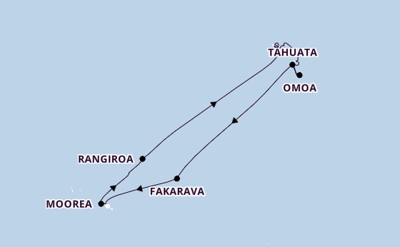 Frans-Polynesië vanaf Papeete, Frans-Polynesië met de Le Jacques Cartier