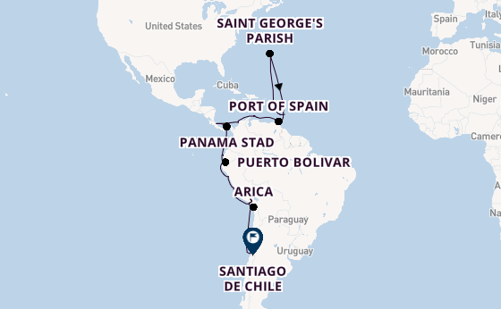 Zuid-Amerika vanaf Bridgetown, Barbados met de VASCO DA GAMA