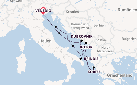 Mittelmeer ab Venedig auf der MSC Armonia 