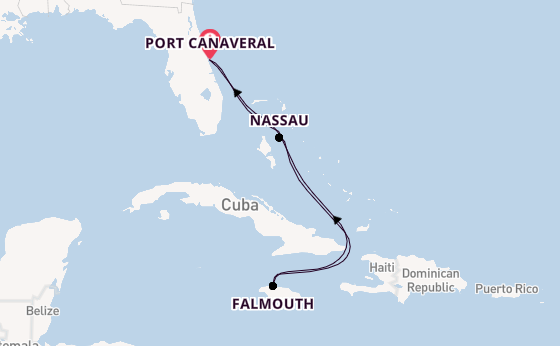 Caribbean from Port Canaveral, Florida, USA with the Harmony of the Seas