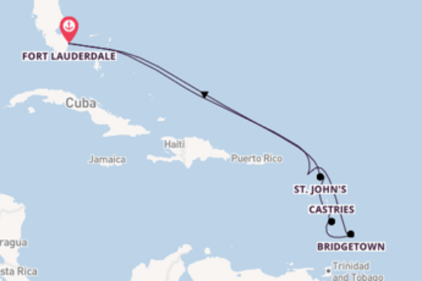 Cruise naar Fort Lauderdale via Basseterre