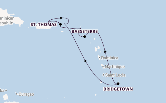 Caribbean vanaf San Juan, Puerto Rico met de Norwegian Prima