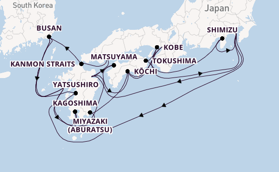Japan from Yokohama (Tokyo), Japan with the Diamond Princess