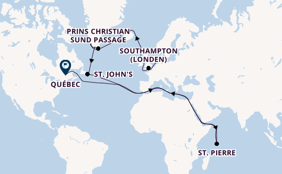 trans-Atlantisch vanaf Hamburg, Duitsland met de EXPLORA IV