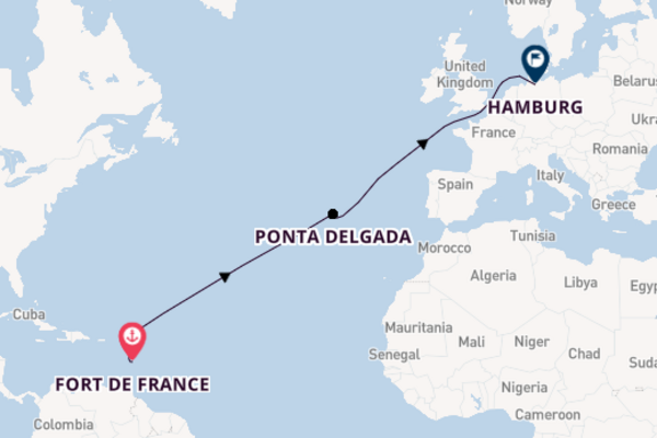 Magnificent Fort de France to magnificent Hamburg