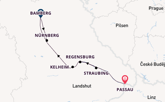 Donau vanaf Passau, Duitsland met de Adora