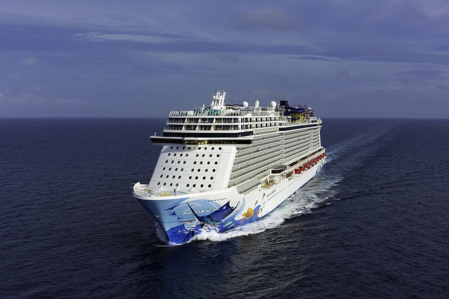 at sea