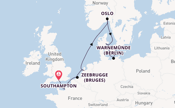 England from Southampton, England with the Norwegian Jewel