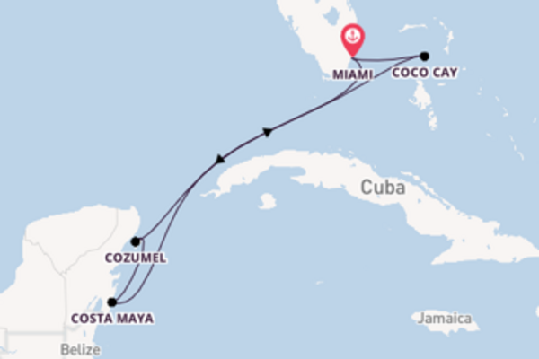 8daagse cruise naar Costa Maya