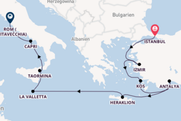 Einmalige Reise über Antalya in 11 Tagen