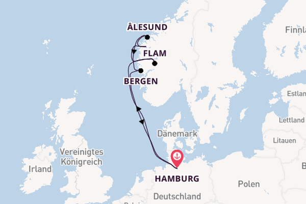 Norwegen ab Hamburg auf der Mein Schiff Relax