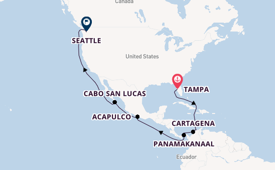 Mexicaanse Riviera vanaf Tampa, Verenigde Staten met de Carnival Legend