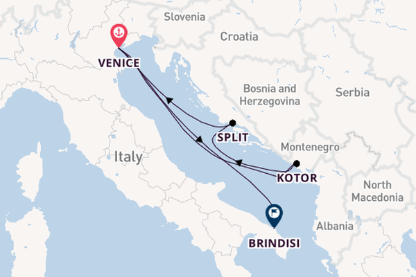 Mediterranean Sea from Venice, Italy with the MSC Armonia 