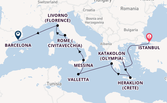 Mediterranean from Istanbul, Turkey with the Allura