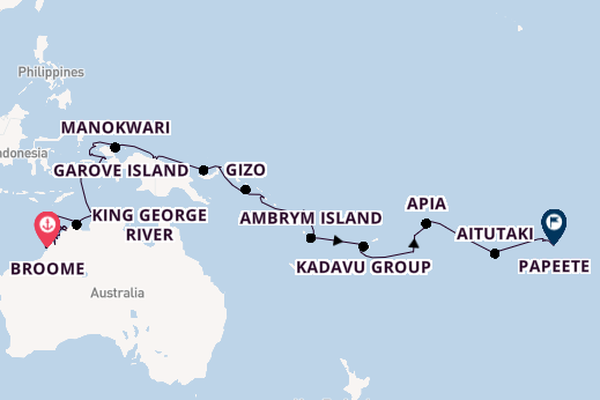 Australia from Broome, Australia with the Seabourn Pursuit