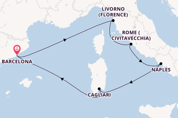 Western Mediterranean from Barcelona, Spain with the Disney Dream