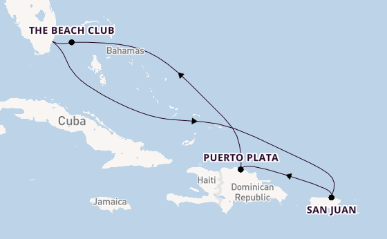 Caribbean from Miami, Florida, USA with the Scarlet Lady