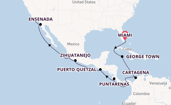 Mexican Riviera from Miami, Florida, USA with the Sonata (Oceania)