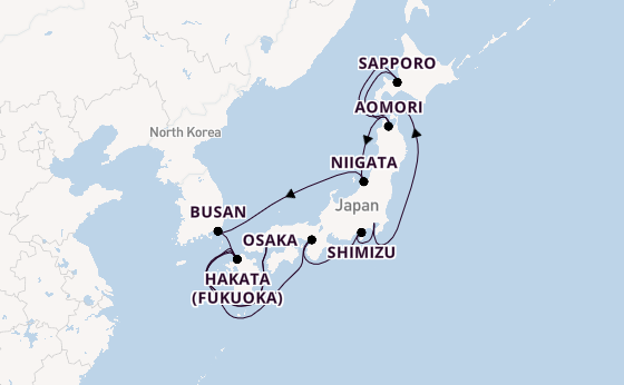 Japan from Tokyo, Japan with the Viking Neptune
