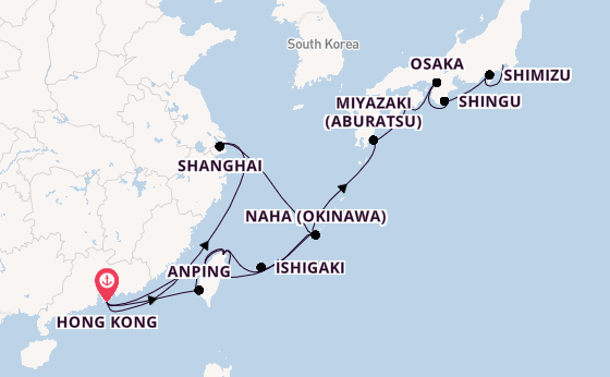 East Asia from Hong Kong, China with the Seabourn Encore