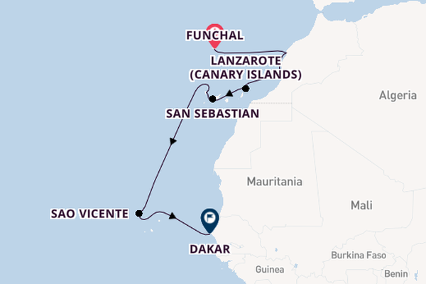 Canary Islands from Funchal, Madeira, Portugal with the HANSEATIC nature