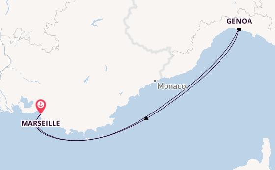 Western Mediterranean from Marseille, France with the MSC Magnifica