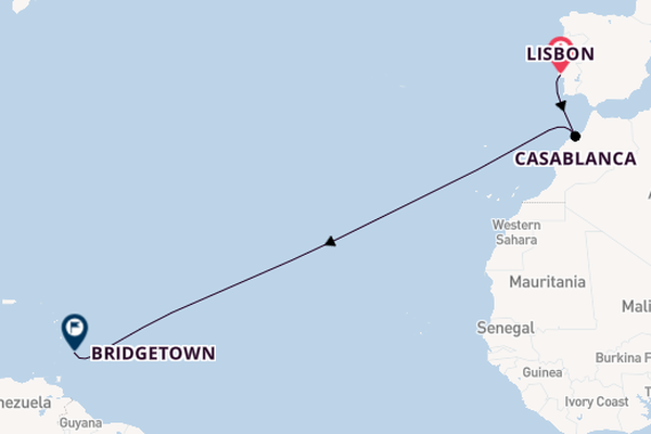 Southern Caribbean from Lisbon, Portugal with the Seabourn Ovation 