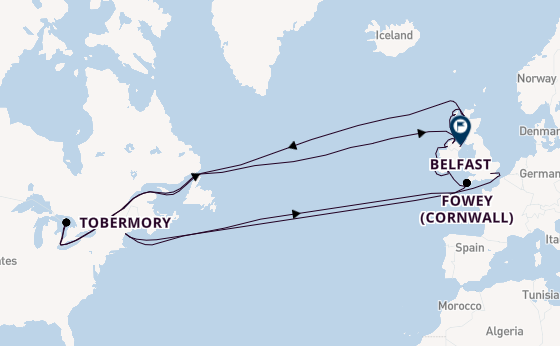 Transatlantic from Greenwich (London), England with the Viking Mira