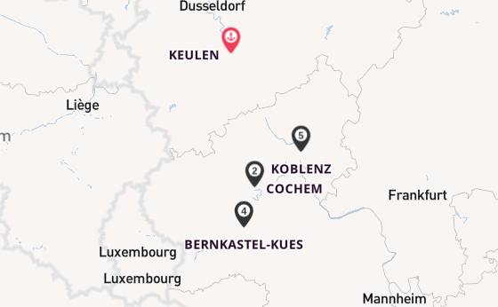 Moezel vanaf Keulen, Duitsland met de A-ROSA CLEA
