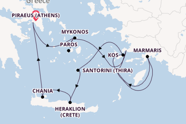 Azamara Pursuit 10  Piraeus (Athens)-Piraeus (Athens)