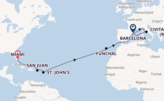 Transatlantik ab Miami auf der EXPLORA II