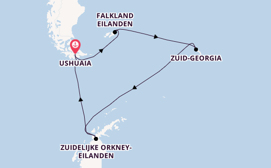 Zuid-Amerika vanaf Ushuaia, Argentinië met de HANSEATIC inspiration