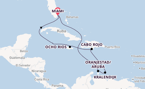 Karibik ab Miami auf der MSC Poesia
