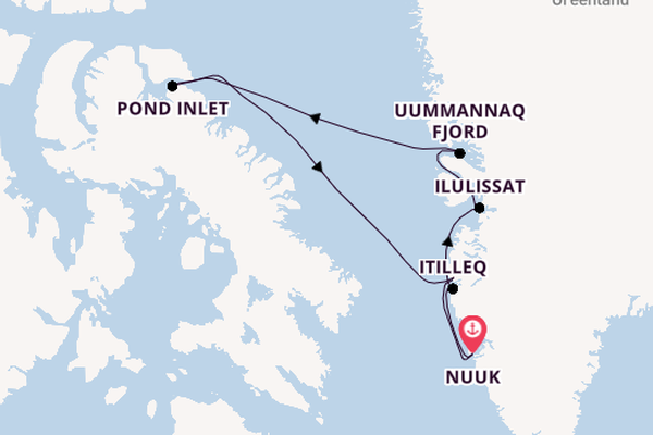 Arctic Ocean from Nuuk, Greenland with the Viking Polaris