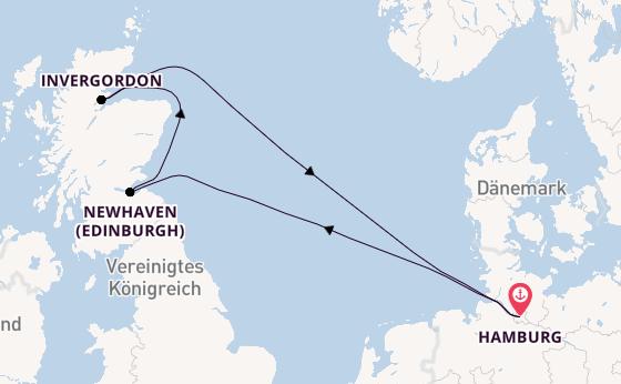 Schottland ab Hamburg auf AIDAsol