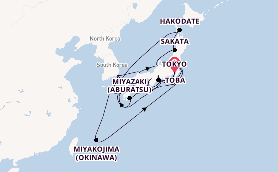 Japan from Tokyo, Japan with the Sapphire Princess
