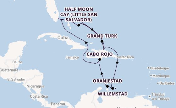 Caribbean from Miami, Florida with the Zuiderdam