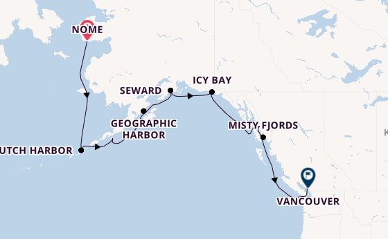 Alaska ab Nome, Alaska auf der MS Fridtjof Nansen