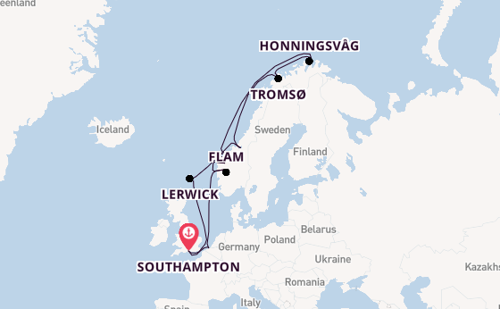 Norway from Southampton, England with the Celebrity Apex