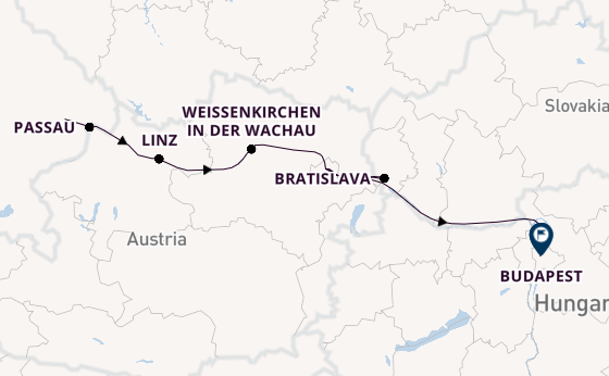 Danube from Vilshofen, Germany with the AmaLea
