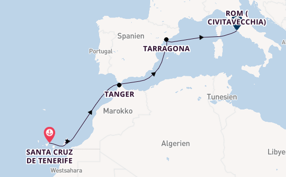 Kanarische Inseln ab Santa Cruz de Tenerife, Spanien auf der MSC Fantasia
