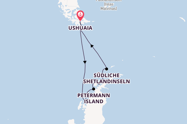 Antarktis ab Ushuaia, Argentinien auf der MS Roald Amundsen